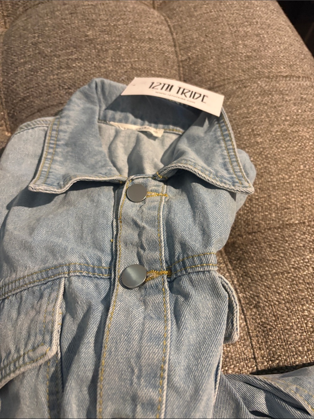 The 12 th tribeLight Blue Denim Women’s Jeans  - jumper  M/L 24” inseam 22” p2p